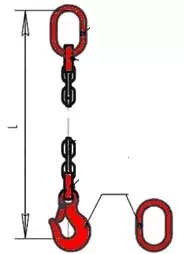 Строп цепной одноветвевой 1СЦ 12.5 т  L=1 м  8 кл купить в Ижевске