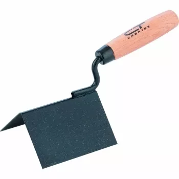 Кельма угловая, 110 х 75 х 75 мм, стальная, для внешних углов, буковая ручка  СИБРТЕХ 86313 купить в Ижевске