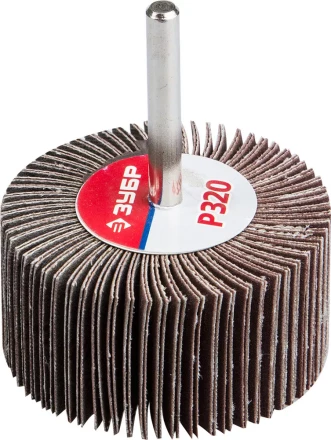 Круг шлифовальный ЗУБР &quot;МАСТЕР&quot; веерный лепестковый, на шпильке, тип КЛО, зерно-электрокорунд нормальный, P320, 30х60мм 36602-320 купить в Ижевске
