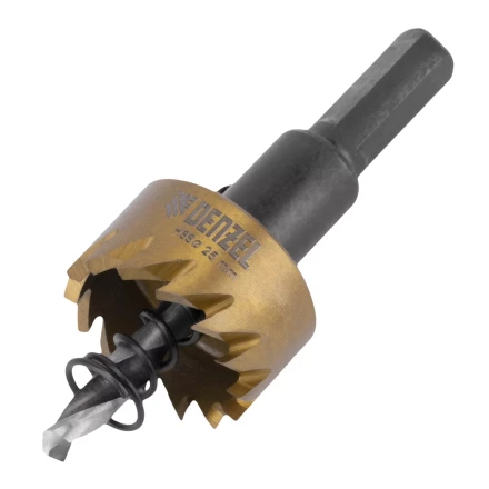 Коронка по металлу HSS, 25 мм, нитридтитановое покрытие Denzel 724104 купить в Ижевске