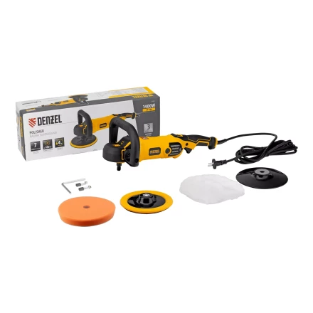 Машина полировальная Denzel CP-180, 1400 Вт, 180 мм, 0-3000 об/мин 27701 купить в Ижевске