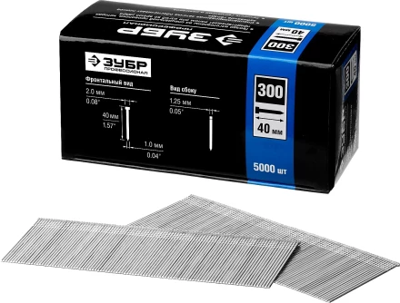 Гвозди тип 300, 40 мм, особотвердые, ЗУБР &quot;ПРОФЕССИОНАЛ&quot; 31830-40, 5000 шт 31830-40 купить в Ижевске