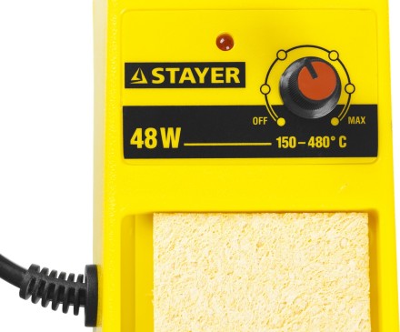 Паяльная станция аналоговая, STAYER &quot;MASTER&quot; 55371, диапазон 150-480°C, 48Вт 55371 купить в Ижевске