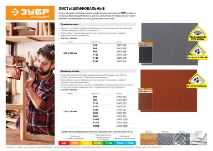 Листы шлифовальные водостойкие серия СТАНДАРТ купить в Ижевске