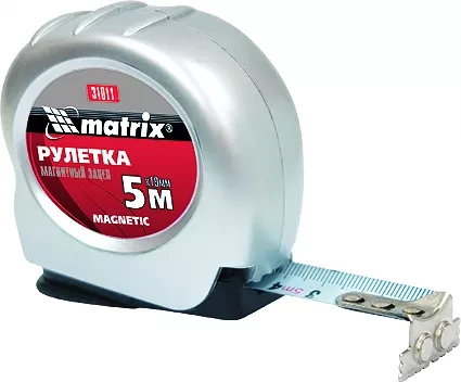 Рулетка Magnetic 5 м х 19 мм магнитный зацеп  MATRIX 31011 купить в Ижевске