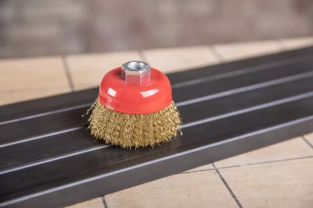 Кордщетка HAMMER чаша 85мм для УШМ гофрированная латунированная сталь (207-103) купить в Ижевске