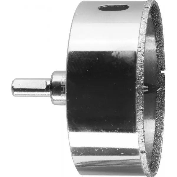 Коронка ЗУБР алмазная в сборе по кафелю, керамике с центрирующим сверлом и имбусовым ключом, зерно 60, 83мм 29850-83 купить в Ижевске