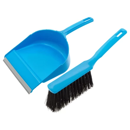 Набор: совок с кромкой 330 x 225 мм и щетка-сметка 285 мм, голубой, Home Palisad 933105 купить в Ижевске