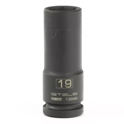 Головка ударная удлиненная шестигранная 19мм 1/2" CrMo Stels 13946