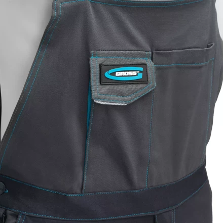 Полукомбинезон профессиональный рабочий Gross 90442, 97% хлопок 3% спандекс, M купить в Ижевске