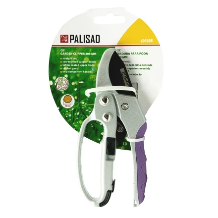 Секатор прямого реза Palisad, 200 мм, храповой механизм, металлические обрезиненные рукоятки, Luxe 605608 купить в Ижевске