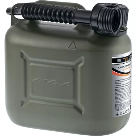 Канистра для ГСМ вертикальная 5 л пластиковая усиленная STELS артикул 53124 купить в Ижевске