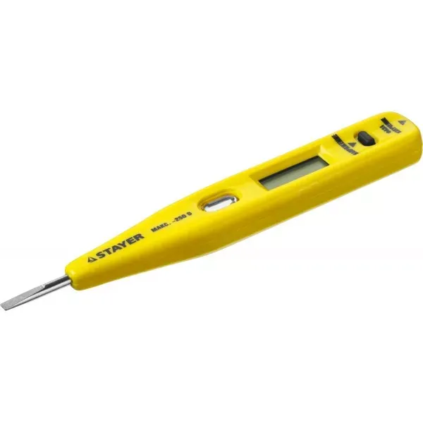 Тестер напряжения STAYER "MASTER" цифровой со световым индикатором, 12-220В, 125мм 45290 купить в Ижевске