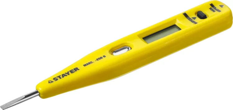 Тестер напряжения STAYER "MASTER" цифровой со световым индикатором, 12-220В, 125мм 45290 купить в Ижевске