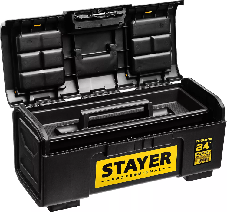 Ящик для инструмента "TOOLBOX-24" пластиковый, STAYER Professional 38167-24 купить в Ижевске