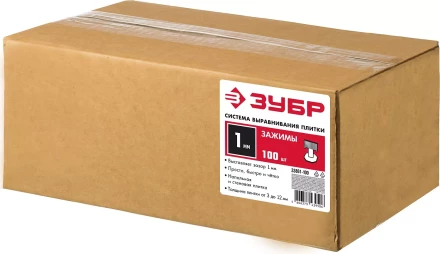 ЗУБР СВП, 1,0 мм, зажим, 500 шт, система выравнивания плитки (33861-500) купить в Ижевске