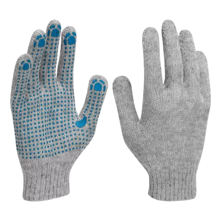 Перчатки трикотажные с ПВХ точкой, 5 пар в упаковке, БОПП-пакет, 7 класс// Россия 67837 купить в Ижевске