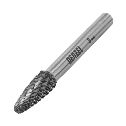 Борфреза по металлу твердосплавная, параболическая, тип-F, 8 мм// Denzel 72042 купить в Ижевске