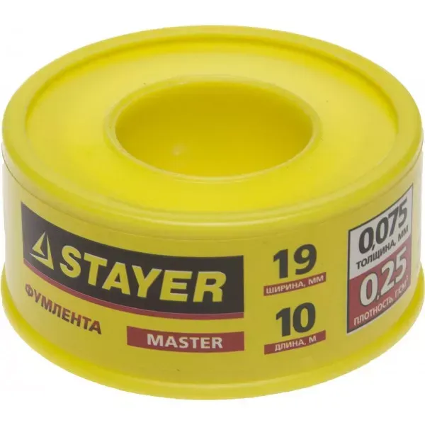 Фумлента STAYER "MASTER", плотность 0,25 г/см3, 0,075ммх19ммх10м 12360-19-025 купить в Ижевске