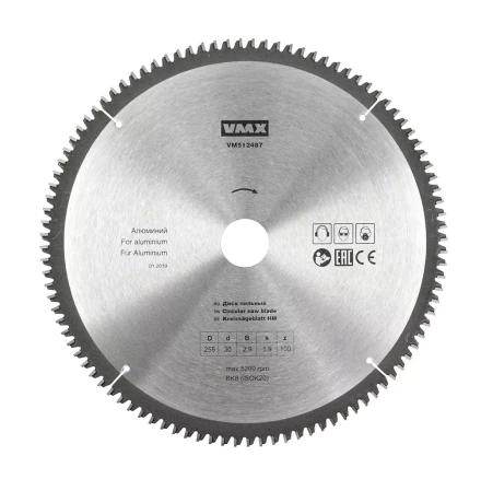 Диск пильный ф255х30 z100 алюминий VMX 512487 купить в Ижевске