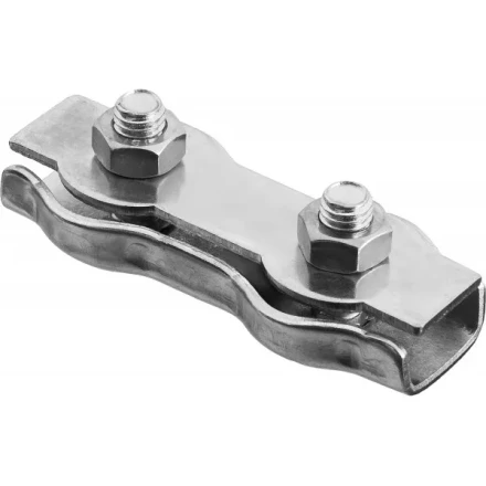 Зажим троса ЗУБР &quot;МАСТЕР&quot; двойной, оцинкованный, 6мм, 25 шт 4-304445-06 купить в Ижевске