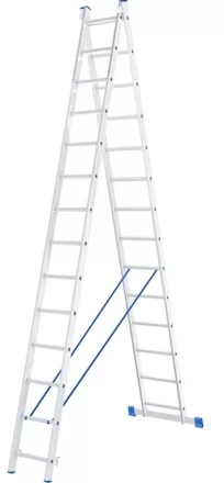 Лестница 2-х секционная алюминиевая 2*14 1013302 купить в Ижевске