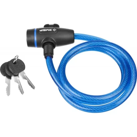 Замок ЗУБР &quot;ПРОФЕССИОНАЛ&quot;, тросовый, 3 ключа в комплекте, длина троса 1200мм, d 10мм 37261-120 купить в Ижевске