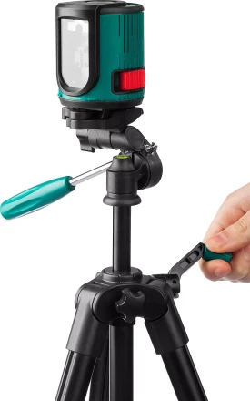Нивелир лазерный линейный с держателем HC-1 и элевационным штативом ST-110 (35-110см), в кейcе, KRAFTOOL 34700-4 купить в Ижевске
