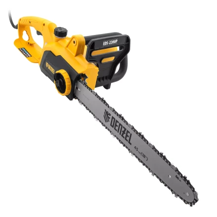 Пила цепная электрическая Denzel EDS-2200P, 2.2 кВт,поперечная, шина 45 см, шаг 3/8, паз 1.3 мм, 63 звена 95617 купить в Ижевске