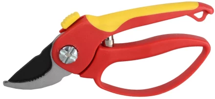 Секатор GRINDA двухкомпонентные ручки, обычный механизм, с эфесом, округлые лезвия, 205мм 8-423221_z01 купить в Ижевске