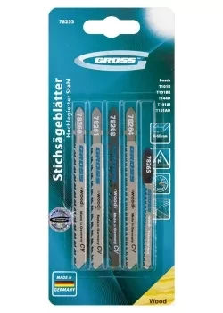 Набор полотен для электролобзика по дереву 5шт GROSS 78253 купить в Ижевске