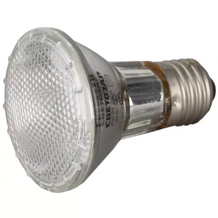 Лампа галогенная СВЕТОЗАР с защитным стеклом, цоколь E27, диаметр 65мм, 50Вт, 220В SV-44855 купить в Ижевске