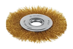 ЗУБР 125х22 мм щетка дисковая для УШМ, витая стальная латунированная проволока 0.3 мм, посад. 22 мм (35171-125)