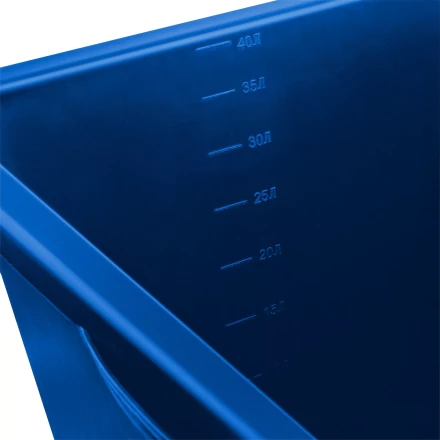 ЗУБР 40 л, первичный высокопрочный пластик, усиленный прямоугольный строительный таз (06096-45) купить в Ижевске