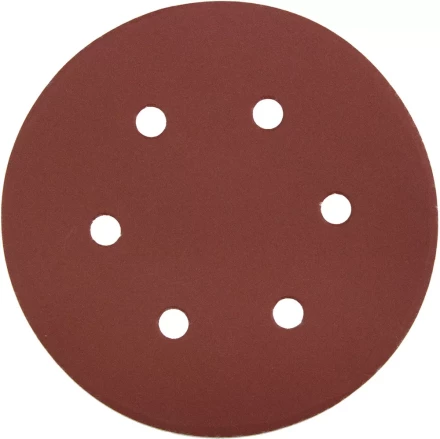 Круг шлифовальный ЗУБР &quot;МАСТЕР&quot; универсальный, из абразивной бумаги на велкро основе, 6 отверстий, Р320, 150мм, 5шт 35566-150-320 купить в Ижевске