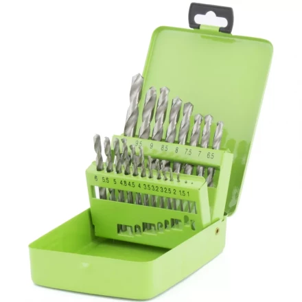 Набор сверл по металлу 1-10мм через 0,5мм 3,2мм 4,8мм HSS 21штука металлический бокс цилиндрический хвостовик СИБРТЕХ 723756 купить в Ижевске