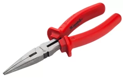 Длинногубцы Econom 180 мм прямые шлифованные пластмассовые рукоятки MATRIX 17193