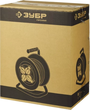 Удлинитель ЗУБР &quot;ПРОФИ&quot; на металл катушке, КГ 3х1,5кв мм, морозостойкий, 4 гнезда, IP44, макс мощность 3500Вт, 30м 55085-30 купить в Ижевске