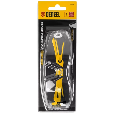 Очки защитные открытые Denzel 89191, поликарбонатные, прозрачная линза, 2х комп.дужки купить в Ижевске