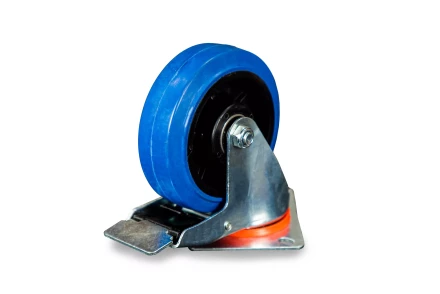 Колесо поворотное из эластичной резины MW150 150 мм с тормозом 1024404 купить в Ижевске