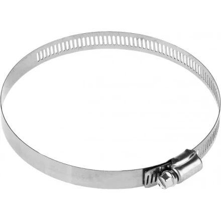 Хомуты ЗУБР &quot;ЭКСПЕРТ&quot;, нерж. сталь, просечная лента 12 мм, 105-127 мм, 50 шт 37815-105-127-50 купить в Ижевске