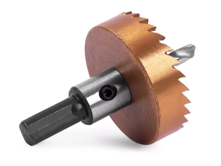 HSS-TiN коронка MESSER 50мм с центр. сверлом и толкающей пружиной для  лист. материала  до 2 мм ц/х купить в Ижевске