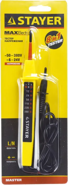 Тестер напряжения STAYER "МASTER", 6-380В, 180мм 45284 купить в Ижевске