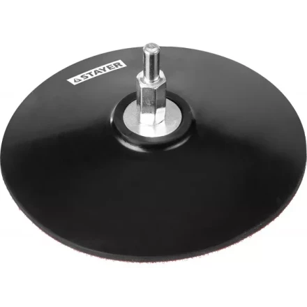 Тарелка опорная STAYER &quot;MASTER&quot; резиновая для дрели, на липучке, d=115мм 35740-115 купить в Ижевске