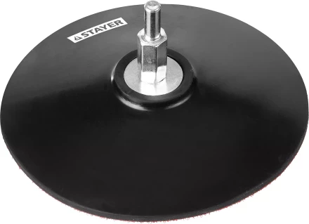 Тарелка опорная STAYER &quot;MASTER&quot; резиновая для дрели, на липучке, d=115мм 35740-115 купить в Ижевске