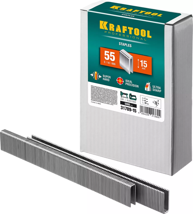 Скобы тип 18GA (55 / 90 / C) 5000 шт 31789-15 купить в Ижевске