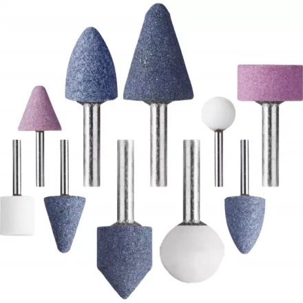 Набор STAYER &quot;MASTER&quot;: Абразивные минишарошки-насадки для гравера и дрели, хвостовик d 3,2 / 6,0мм, 10 предм. 2989-H10 купить в Ижевске