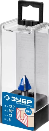 ЗУБР 12.7 x 13 мм, угол 90° мм, фреза пазовая галтельная V-образная, Профессионал (28752-12.7) купить в Ижевске