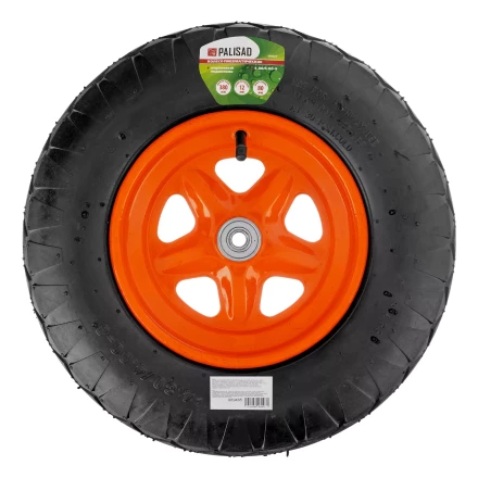 Колесо пневматическое Palisad «Звезда» 4.80/4.00-8 D380 мм, внутренний диаметр подшипника 12 мм, длина оси 80 мм, 689465 купить в Ижевске