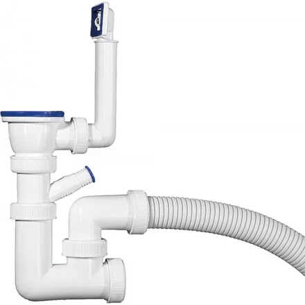 Сифон ЗУБР &quot;МАСТЕР&quot; колбовый для моек и раковин, выпуск - нержавеющая чашка, перелив, отвод для стиральной машины 51869 купить в Ижевске